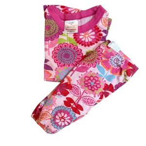 Hanna Andersson Kids Pajamas Set Organic Cotton Floral Print Size 8